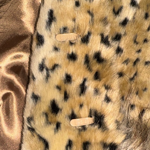 Brown & Black Lynx Faux Fur Jacket by International Concepts Size small - Picture 2 of 8